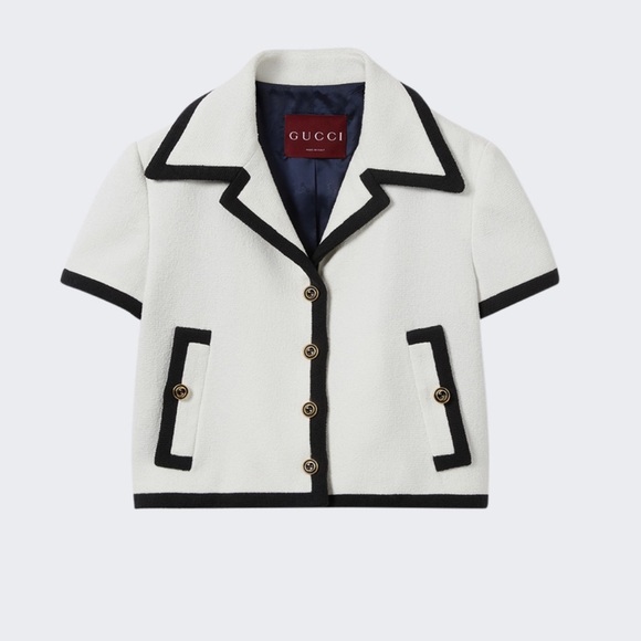 Gucci Tops - Gucci COTTON TWEED JACKET OFF WHITE